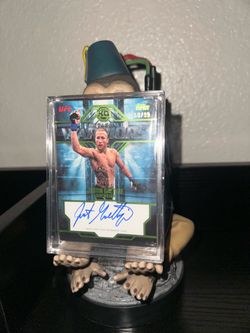 2026 Topps Knockout UFC Justin Gaethje Octagon Warriors Auto Lime Green 58/99