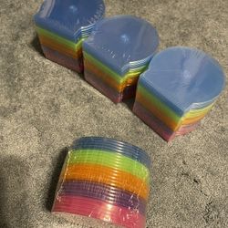 New Four 25 Pack Round Clamshell CD DVD Cases