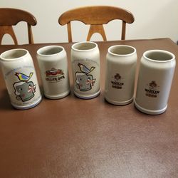 German Beer Mugs  , Perfect For The Upcoming OCTOBER FEST.  $10 . Each Or $$40 For All