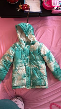 Cat & Jack Green & White Girls Size 4/5 Coat