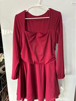 XXTAXN Women’s Long Sleeve Square Neck Dress