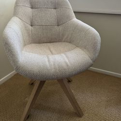 Modern Light Beige Upholstered Accent Chair
