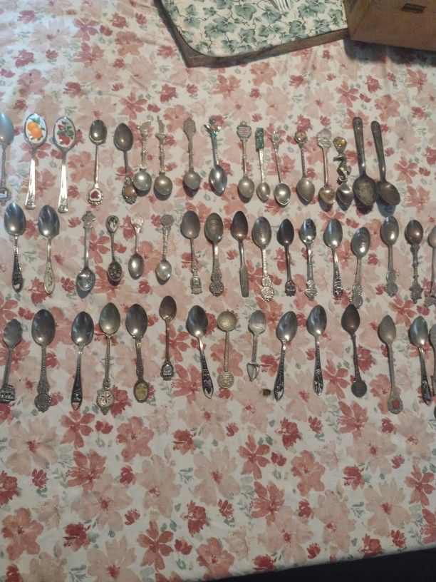 Antique Silver N Bronze Mini Spoons Collection