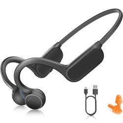Bone Conduction Headphones Bluetooth Headphones Wireless Earbuds Running Headset Wireless Bone Conduction Headphone Bluetooth 5.3 with Mic Open Ear He