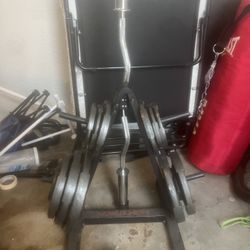 weight set and bench 