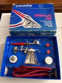 Badger Airbrush Compressor Model 180-1 & Paasche Air Brush Set