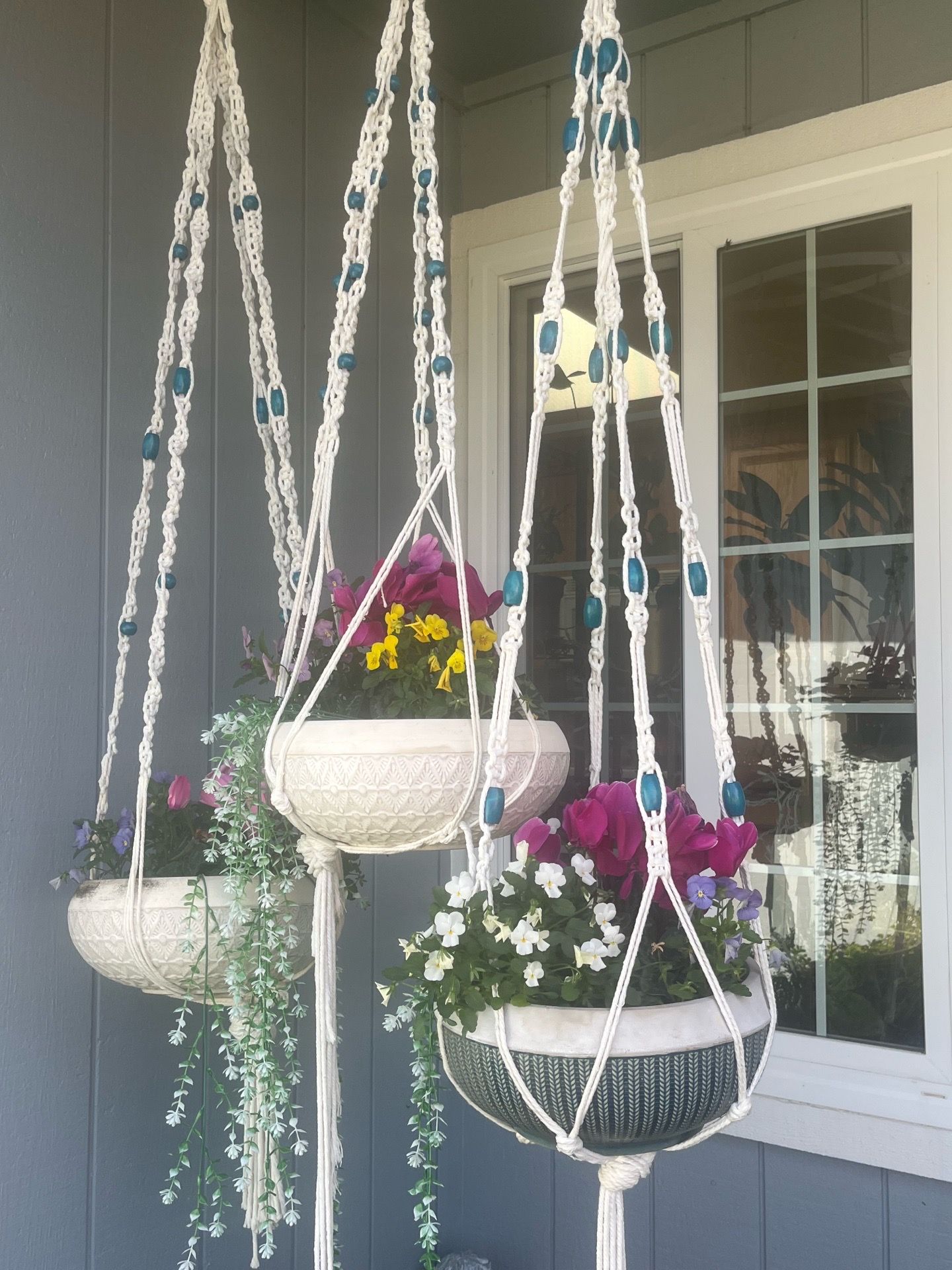Beautiful Macrame Plant Hangers for you or Someone Special