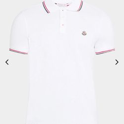 Moncler White Polo