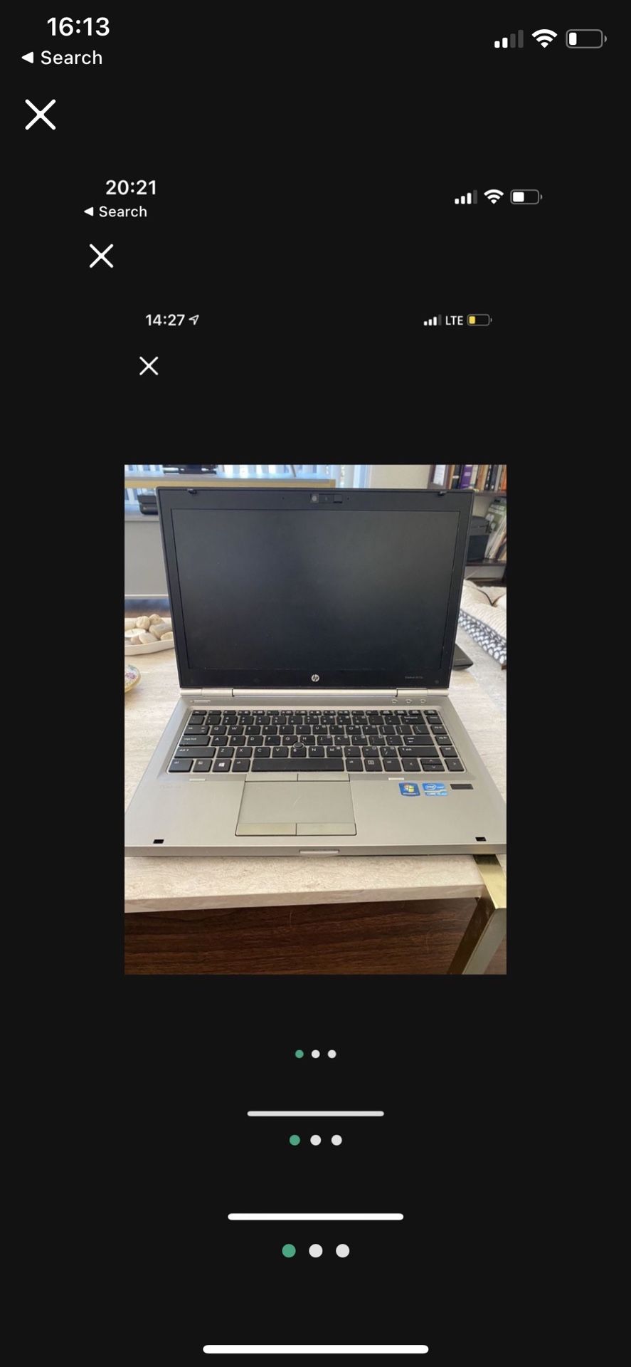 HP Elitebook 8470p Laptop webcam - Core i5 2.5ghz - 8GB DDR3 - 500GB HDD - DVD - Windows 10 Pro