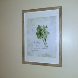 Glass framed picture 
