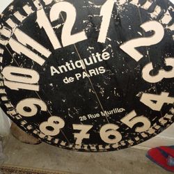 Large Wooden Non Working Wall Clock 