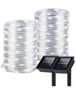Solar Rope Lights, 2 Pack 8 Modes Solar Rope Lights Outdoor Waterproof IP65 with 100 LED, 40 Feet Solar Tube Lights for Poolside, Garden, Fence, Walkw
