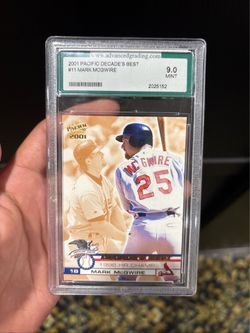 2001 Pacific Decade's Best Mark McGwire #11 AGS 9.0 Mint