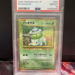 Pokemon PSA 10 Bulbasaur #001 Classic Collection File Japanese