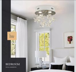 4 lights flush mount chandelier