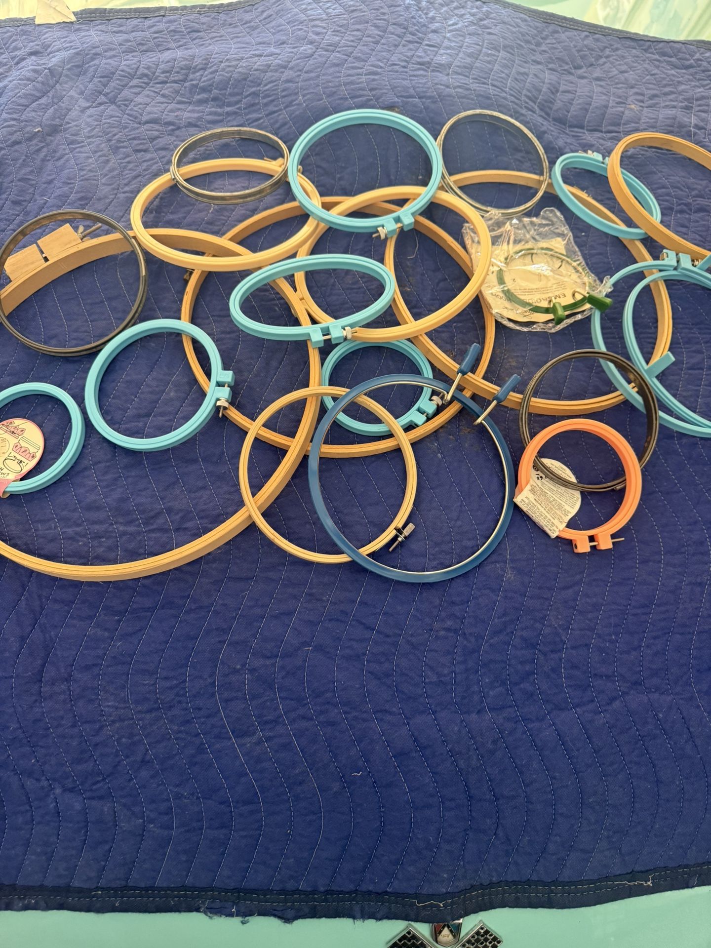 Lots Of Embroidery Hoops Two Dollars Each Large Ones Three