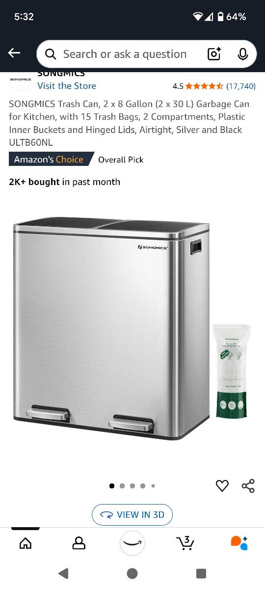 Double Trash Can