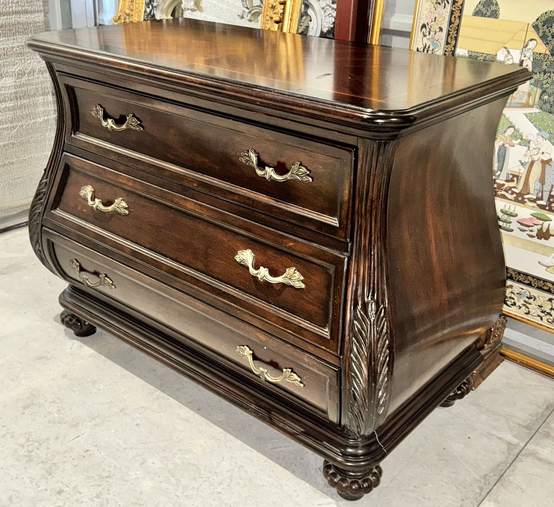 HOOKER FURNITURE BOMBE CHEST OF DRAWERS TABLE CONSOLE DRESSER
