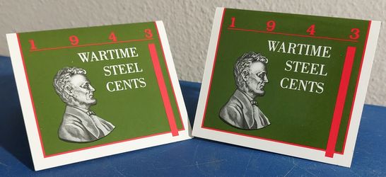 1943 Wartime Steel Cent Sets - WWII PDS Steel Pennies