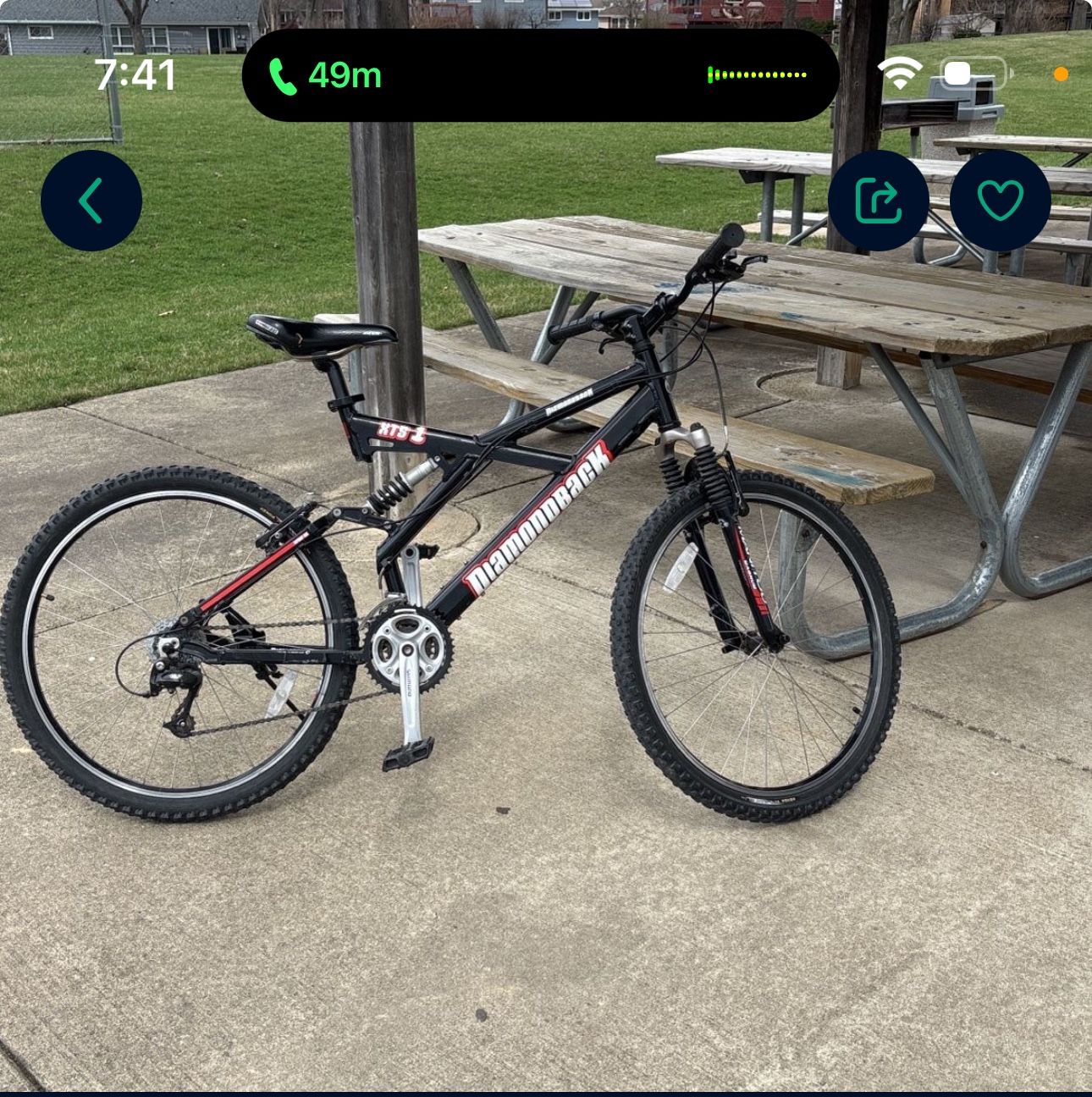 Diamondback Bicycle 26 “ Wheel Mountain Bike - Full Suspension