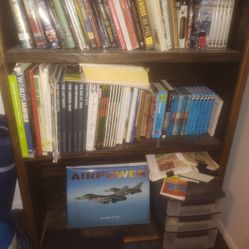 Nice Wood Book Shelf With A Bunch Of Cool Books 