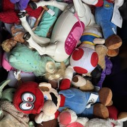 Full Bin Of Stuffed Animals And Toys 
