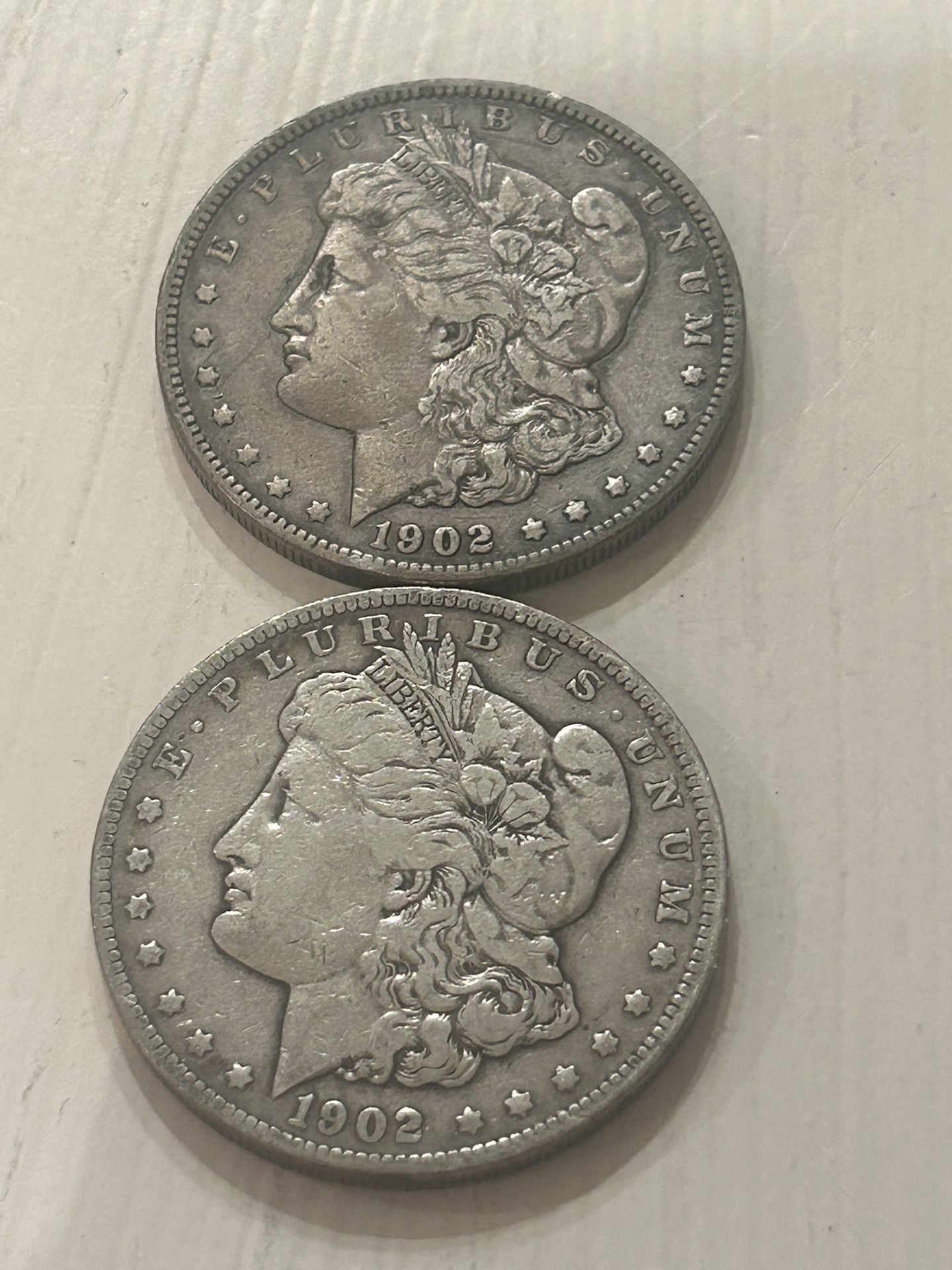 2 (1902) Morgan Dollar 90% Silver US Coins