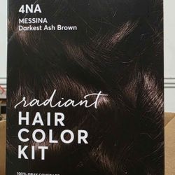 Madison Reed Radiant Permanent Hair Color Kit, Messina, (4NA), Darkest Ash Brown, 8-Piece Kit