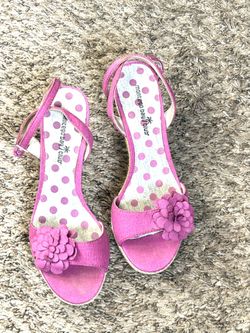Pink Wedge Sandals
