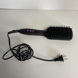 Glamfields Ionic Hair Straightener Brush – Heated Paddle Brush w/ Controls