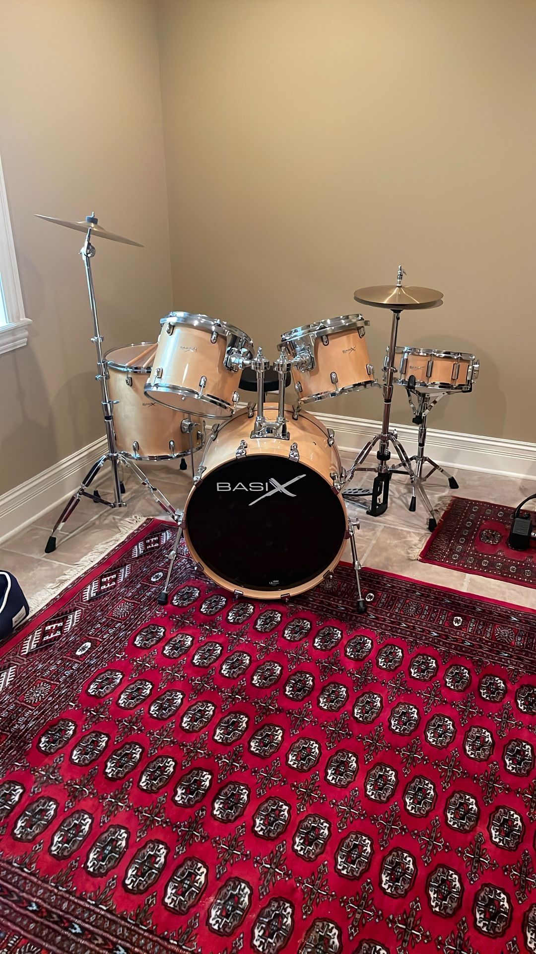 Drum Set - Basic Brand W Chair & Sticks