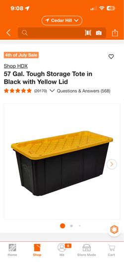 57gal storage bins