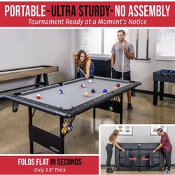 6ft Folding Billiards Pool Table