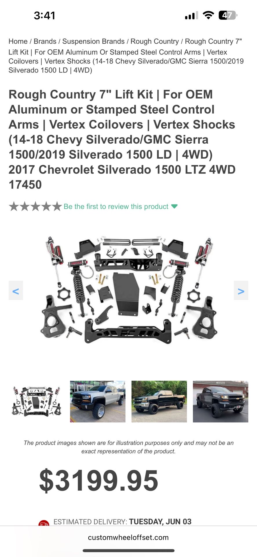 Rough Country 7” Lift Kit 14’-18’ Chevy Silverado