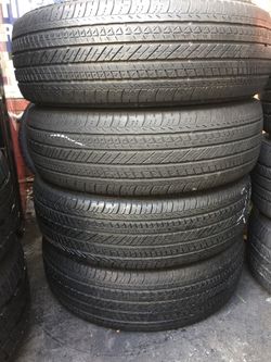 215/70/16 Bridgestone set of used tires in great condition 70% tread 200$ for 4 . Installation balance and alignment available. Please call 973-997-3