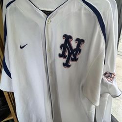 Nike Jersey NY Mets  Baseball  XL *PATCHES 