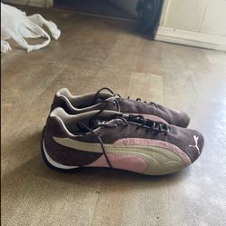 Womens PUMA Speedcat OG Athletic Shoe brown and pink Size 9 1/2 For Woman