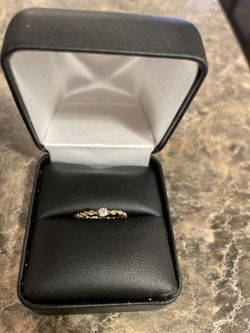 .05 Diamond Gold Ring Size 6