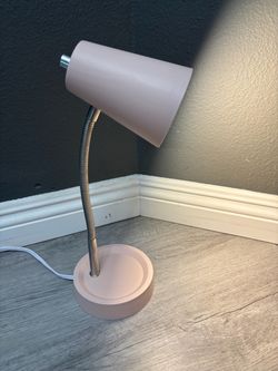 Pink Desk Lamp with USB Ports
