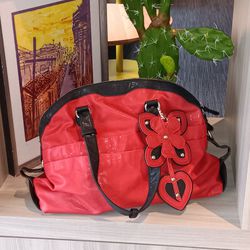 Red And Black Travel/Overnight Tote