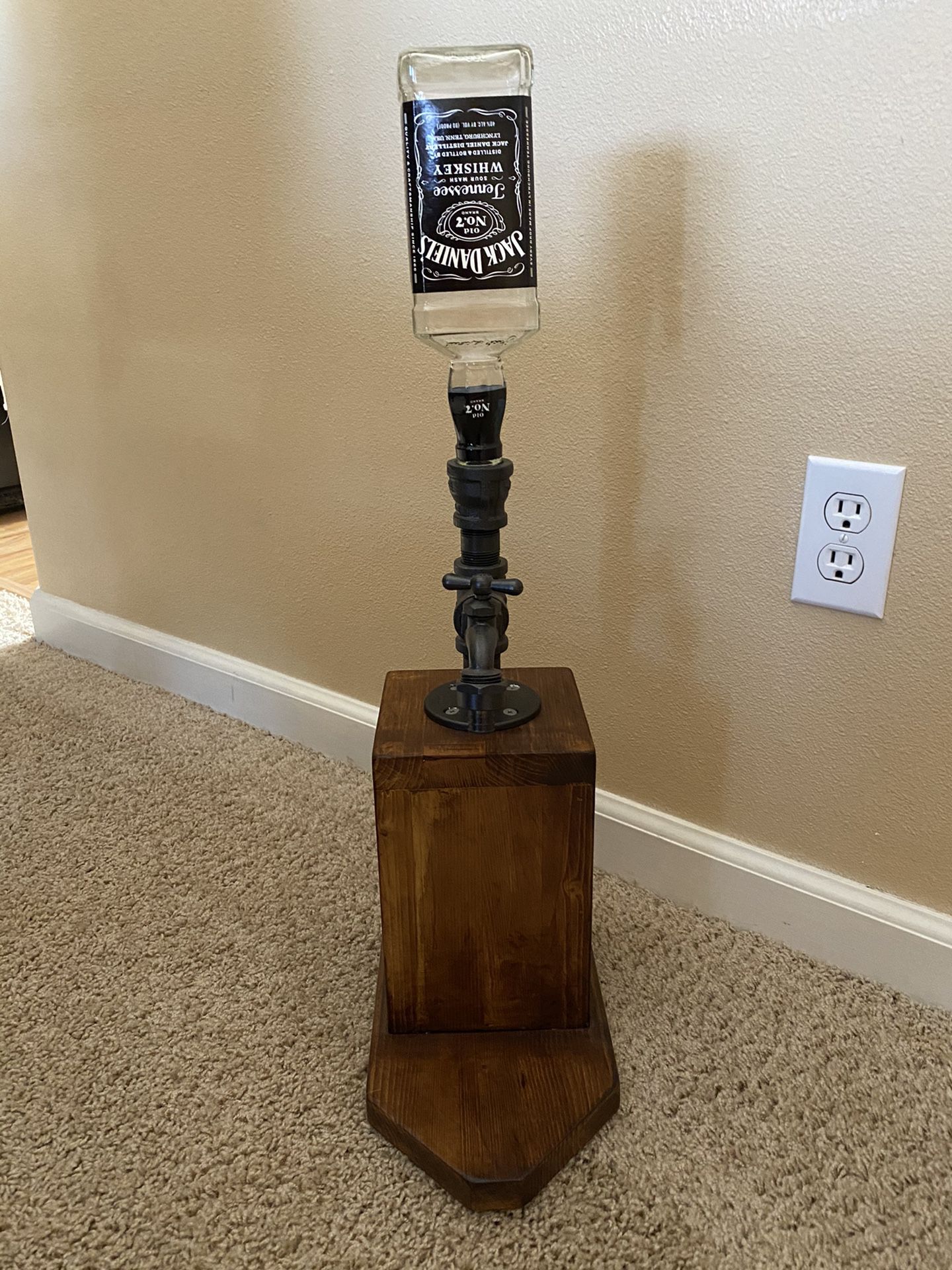 Rustic home / bar decor whiskey spout