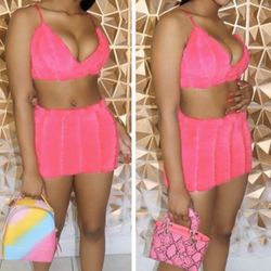 Pink Skirt Set