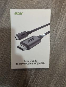 Acer USB C To HDMI Cable For Home Office 6.6FT (4K@60Hz), High-Speed Type C To H