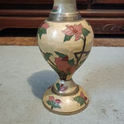 Brass Hand Painted Vase