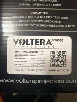 Voltera smart projector and screen + sound system