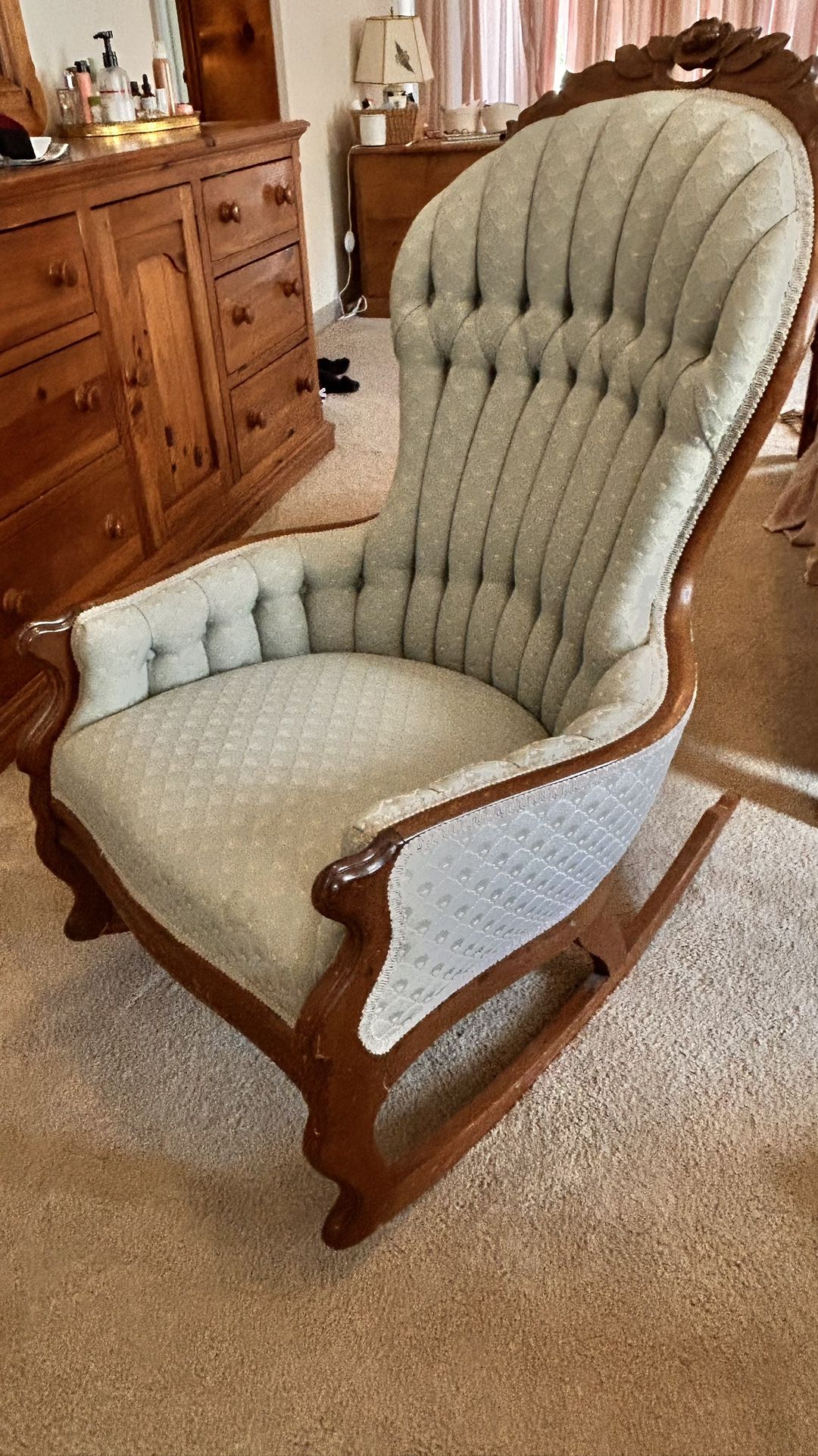 Set Of Three ; Settee, Chair, And Rocker