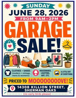 Garage Sale, Today Sunday 6/28 until 2pm