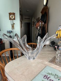 Thick glass vase