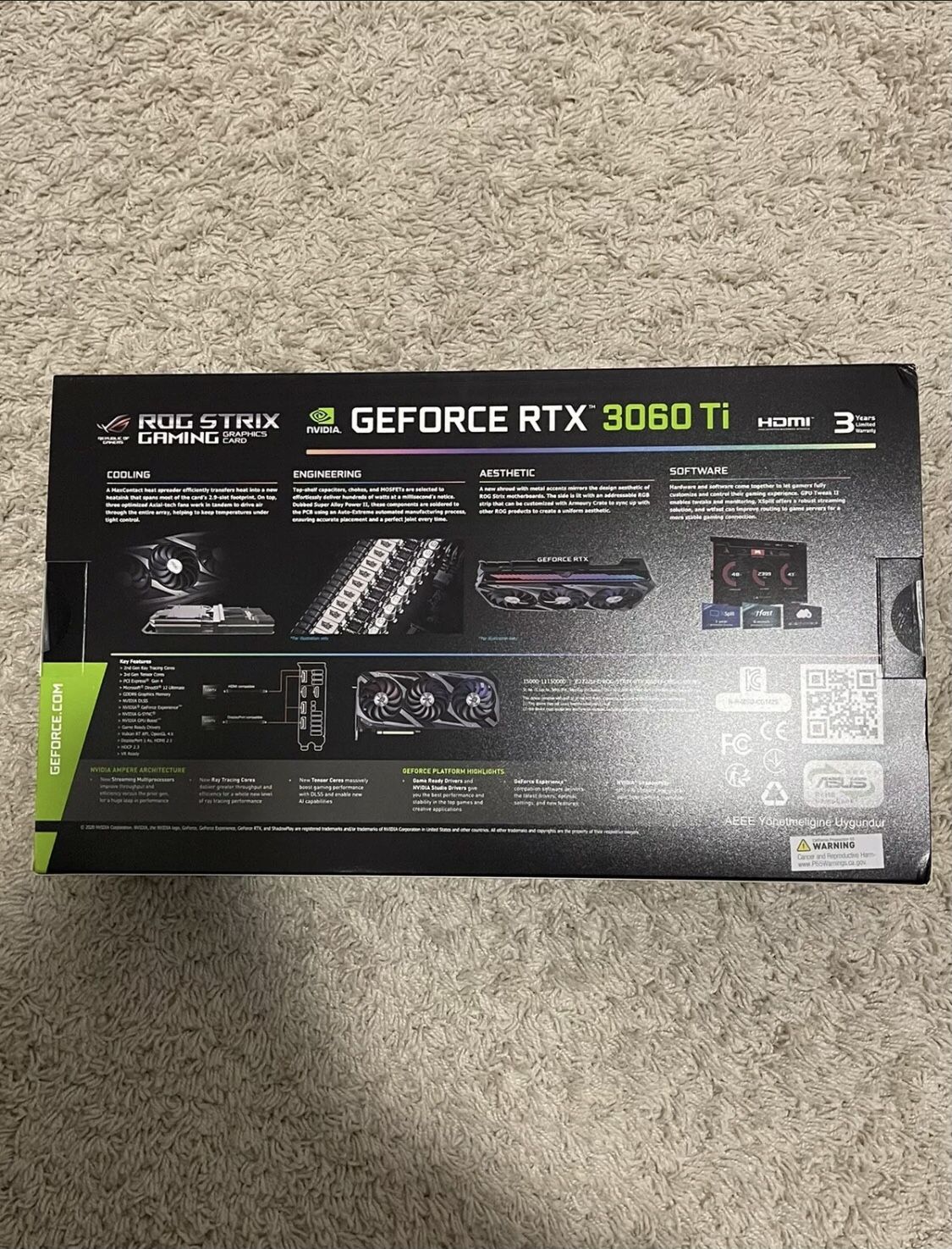 ASUS ROG Strix NVIDIA GeForce RTX 3060 Ti OC Edition Gaming
