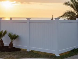 New PVC Vinyl Fence White 6'x8' 